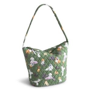 Vera Bradley *Dog Park* Slouchy Bucket cotton Shoulder Bag